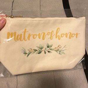 Brand NEW matron of honor makeup bag